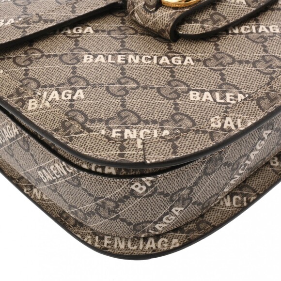 Gucci Horsebit BALENCIAGA Gray Shoulder Bag - Picture 5 of 9